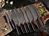 XITUO Japanese 10 Pcs Chef Knife Set + Stand
