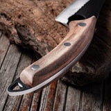 5.5" Handmade Forged Meat Cleaver Hunting Knife