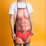 Funny 3D Kitchen Printed Sexy Men Aprons