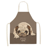 Bulldog Dachshund Pug Dog Printed Kitchen Apron for Woman