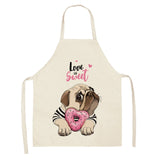 Dogs Printed Kitchen Apron for Woman