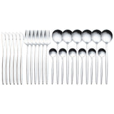 24pcs Gold Stainless Steel Tableware Set