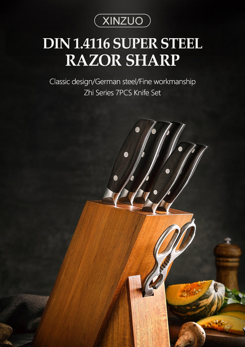XINZUO Professional Full 7 PCS Knife Set – Master Chef Knives