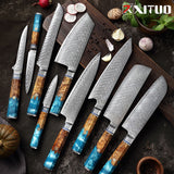 XITUO Japanese Damascus Chef Knife set