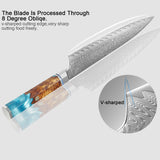 XITUO Japanese Damascus Chef Knife set