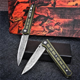 Vg10 Damascus Ball Bearing Folding Blade Knife