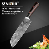 8 inch Santoku Damascus steel Chef Knives