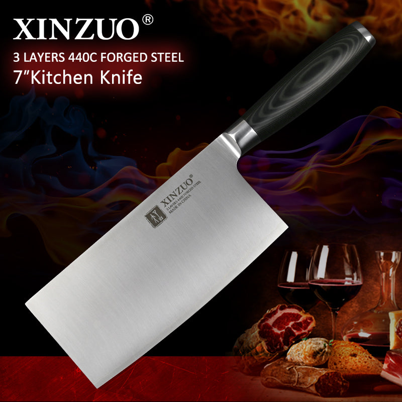 XINZUO HE SERIES 7 inch Big Cleaver Meat Knife – XINZUO CUTLERY