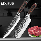 XITUO 8 inch Japanese Santoku Stainless Steel Chef Knife
