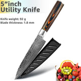 Japanese Steel Santoku Chef Knifes