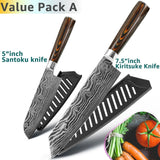 Japanese Steel Santoku Chef Knifes