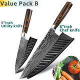 Japanese Steel Santoku Chef Knifes