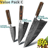 Japanese Steel Santoku Chef Knifes
