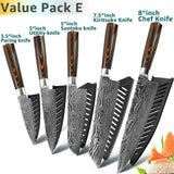 Japanese Steel Santoku Chef Knifes