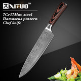 8 inch Santoku Damascus steel Chef Knives