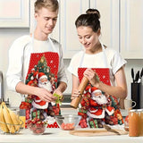 Festive Santa & Reindeer Christmas Apron