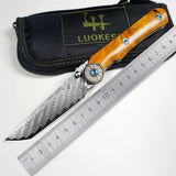 VG10 Damascus folding knife