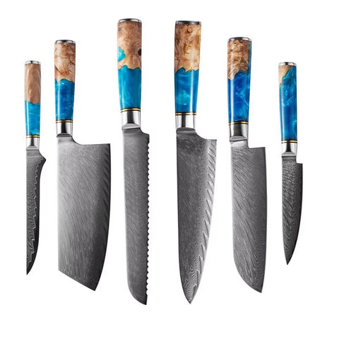 Premium Japanese Damascus Steak Knife Set