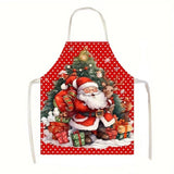 Festive Santa & Reindeer Christmas Apron