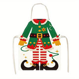 Festive Santa & Reindeer Christmas Apron