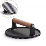 Heavy Duty Cast Iron Burger Press for Grill Steak Bacon and Smash Burgers