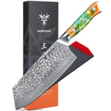 7.5 Inch Damascus Stee Nakiri Knife Cleaver