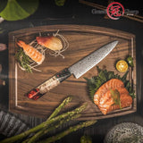 Grandsharp 5.5 Inch AUS 10 Damascus Utility Knife