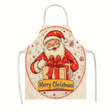 Festive Santa & Reindeer Christmas Apron