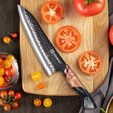 KEEMAKE 8 Inch VG10 Core Damascus Chef Knif