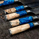 Premium Japanese Damascus Steak Knife Set
