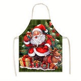 Festive Santa & Reindeer Christmas Apron