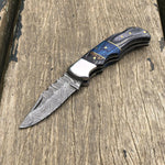 Handmade Damascus Custom Folding Pocket Knife