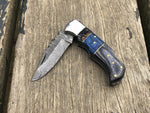 Handmade Damascus Custom Folding Pocket Knife