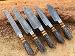 Handmade Damascus 5 chef knifes set