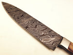 Vintage Damascus Steel Forged Chef Knife