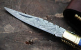 Blue Prince Laguiole Damascus Steel Folding Pocket Knife