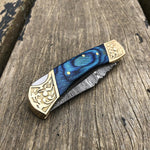 Handmade Damascus Steel Folding Pocket Knife