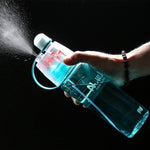 400/600ML 3 Color Solid Plastic Spray Cool Summer Sport Water Bottle