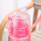 400/600ML 3 Color Solid Plastic Spray Cool Summer Sport Water Bottle