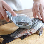 Fish Cleaning Scraping Scales With Knife Brush