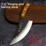 24.5cm hand forged chef Tang with Leather Case