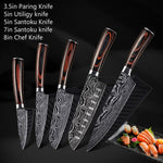 Kitchen Knife 6 Pcs Chef Knives Set