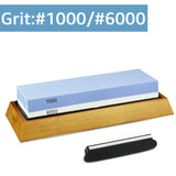 Professional Knife Sharpener Whetstone Sharpening Stones  2-IN-1 240 600 1000 3000 grit