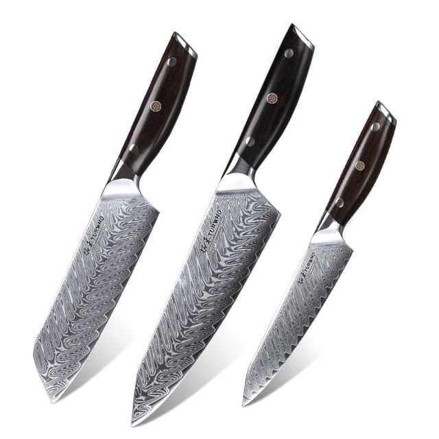TURWHO Best Chef Knife Japan Damascus Steel Kitchen Knives