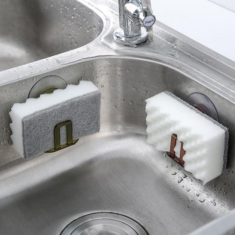 Kitchen Suction Cup Sink Drain Rack Sponge Storage Holder