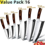 Professional Japanese Chef Knives 7CR17 Stainless Steel Kitchen Knife Set