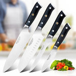 Japanese 6 Pcs 8 inch Kitchen Carbon Steel Chef Knife Set