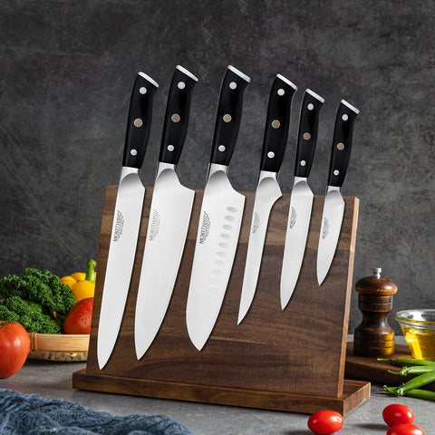 Japanese 6 Pcs 8 inch Kitchen Carbon Steel Chef Knife Set