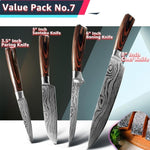 High Carbon Stainless Steel Kitchen Chef Japanese Knife Set