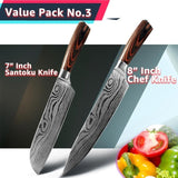 High Carbon Stainless Steel Kitchen Chef Japanese Knife Set